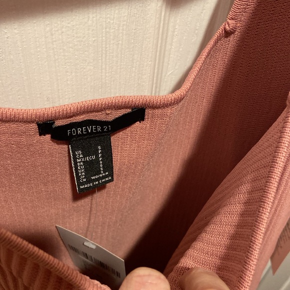 NWT Forever 21 Rose Ribbed Bodycon Thick Knit Dress - Picture 8 of 9